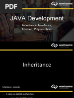 JAVA Development: Inheritance, Interfaces, Abstract, Polymorphism