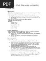 Assignment - Week 6 (Generics, Comparable) : 0. Warm-Up