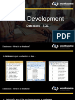 JAVA Development: Databases - SQL