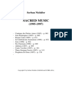 Serban Nichifor: Sacred Music (1995-1997)