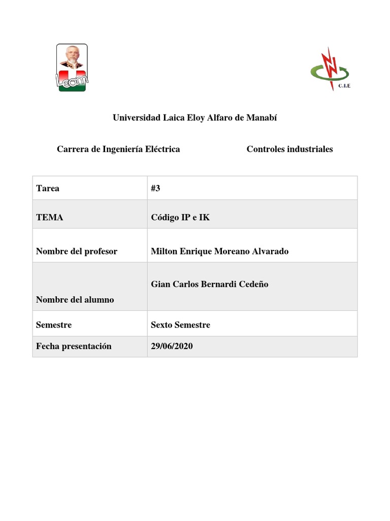 Códigos de Protección IP e IK en Equipos Eléctricos | PDF | Ingenieria ...