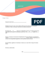 Modelo de Carta para Informar Jubilacion