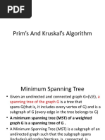 Prim's and Kruskal's Algorithm