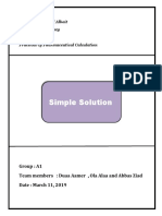 Simple Solution: University of Ahel Albait College of Pharmacy First Stage Practical of Pharmaceutical Calculation