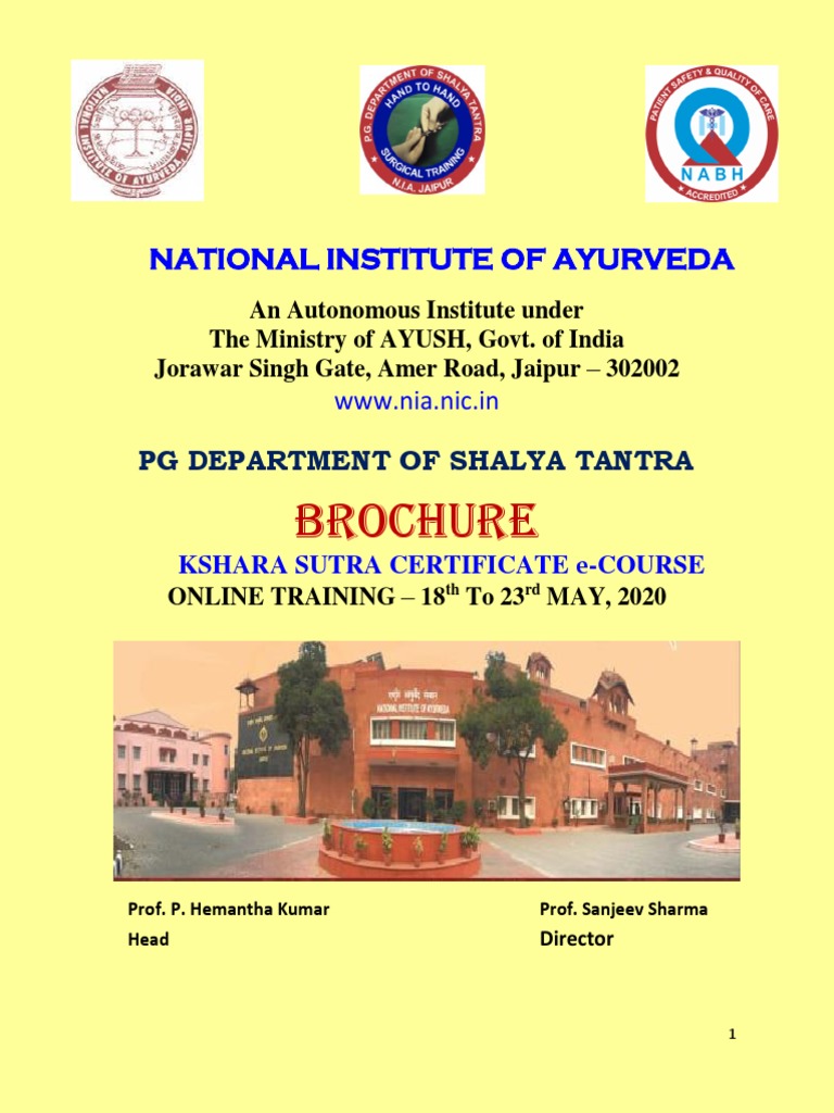 Kshara Sutra Certificate E-Course PDF | PDF | Ayurveda | Hemorrhoid