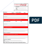 Safety Observation Card: Type of Observation (Please Tick)