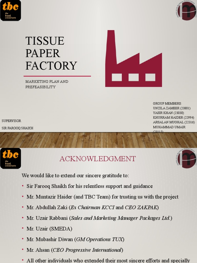Tissue Paper Factory Marketing Plan and Prefeasibility PDF Retail