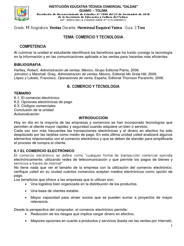 Comercio y Tecnología en Ventas | PDF | Código de barras | Comercio ...