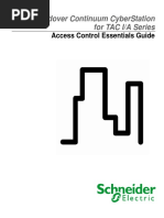 Andover Continuum Cyberstation For Tac I/A Series: Access Control Essentials Guide