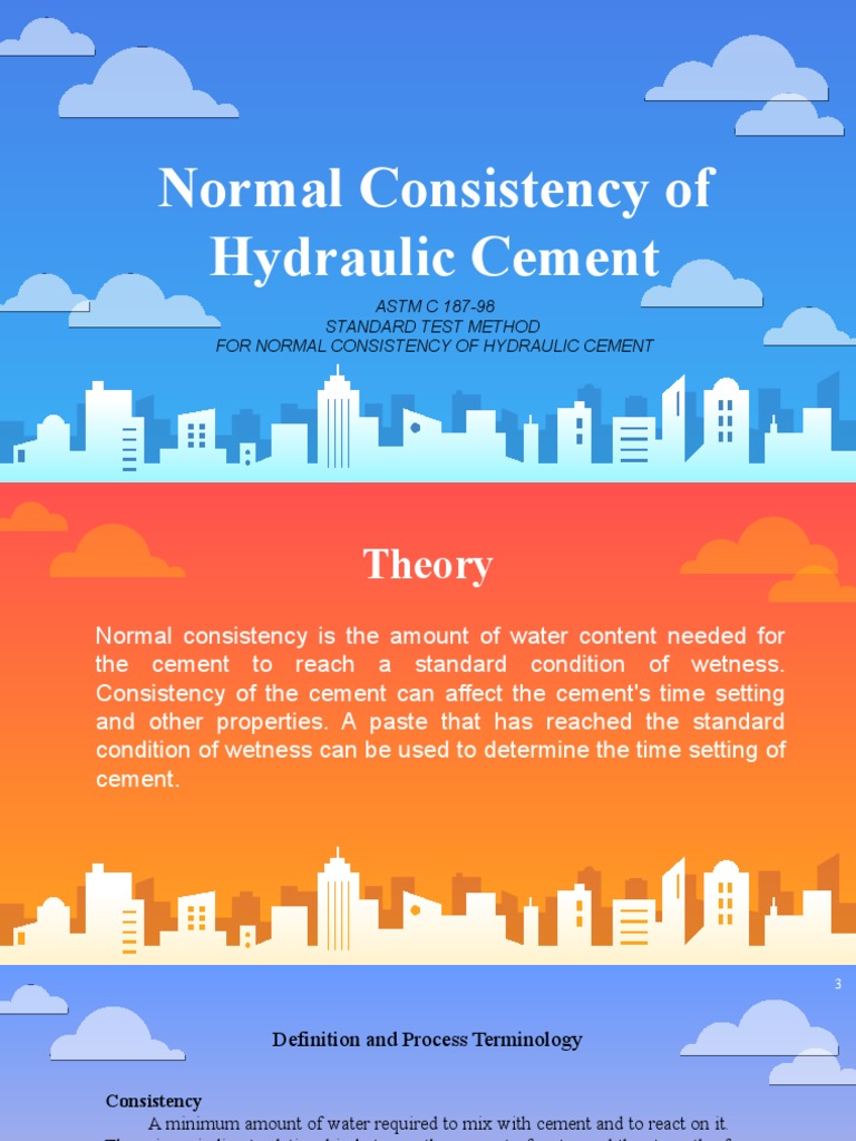 Determining the Normal Consistency of Hydraulic Cement Through Vicat