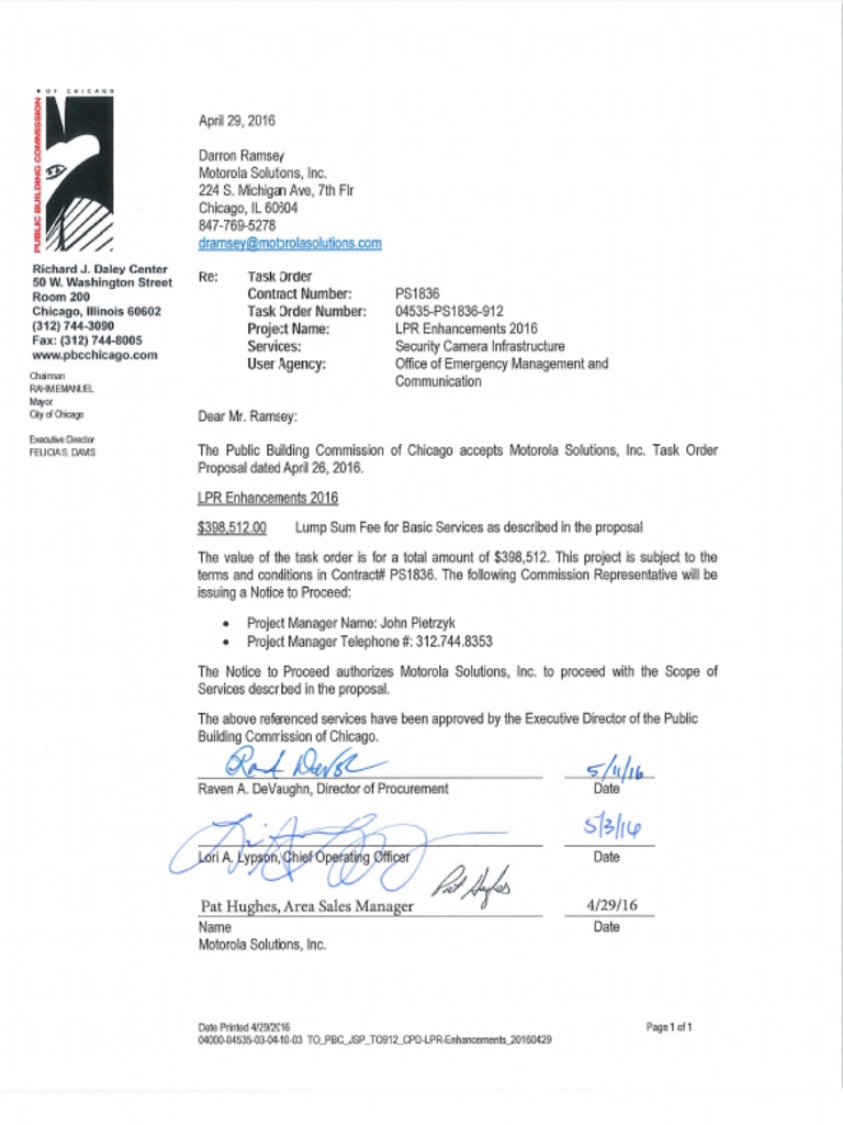 Chicago Police Department - ALPR - CPD Enhancments 2 398k | PDF
