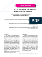 Geoquímica dos depósitos de hematitito e itabirito no Quadrilátero Ferrífero