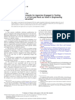 Minimum Requirements For Agencies Engaged in Testing And/or Inspection of Soil and Rock As Used in Engineering Design and Construction