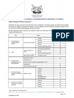 Informaton On Becoming A Pharmacist in British Columbia: English Language Proficiency Assessment