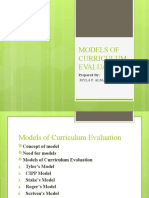 Models of Curriculum Evaluation