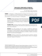 Acuerdos Conclusivos: Primer Medio Alternativo de Solución de Controversias en Materia Tributaria