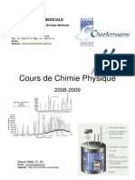 Cours de Chimie Physique: Categorie Paramedicale