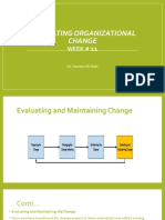 Evaluation and Feedback On Organizational Change