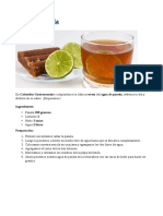 agua de panela - Colombian lime juice with hard dark brown sugar, panela