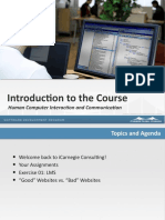 Introduction To The Course: Human Computer Interaction and Communication