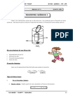 III BIM - QUIM - 4TO. AÑO - GUIA #3 - Reacciones Químicas