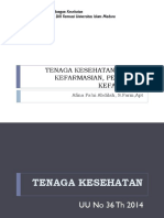 KULIAH-5 TENAGA KESEHATAN, TENAGA KEFARMASIAN, PEKERJAAN KEFARMASIAN-dikonversi