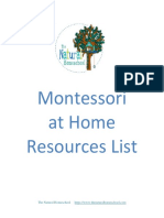 MONTESSORI RESOURCES LIST by The Natural Homeschool