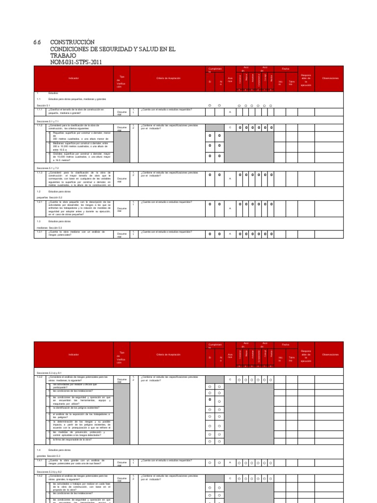 Nom 031 STPS 2011 | PDF | Primeros auxilios | Riesgo