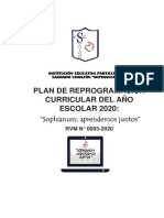 Plan de Reprogramación Curricular 2020 Sophianum Aprendemos Juntos PDF