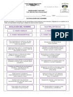 WORKSHEET HISTORY 1 Evolución Del Hombre