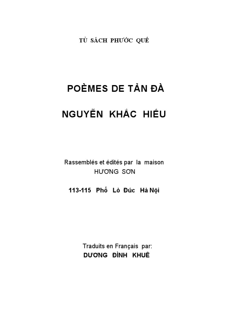 Poèmes de Tản Đà, vol. 2, PDF