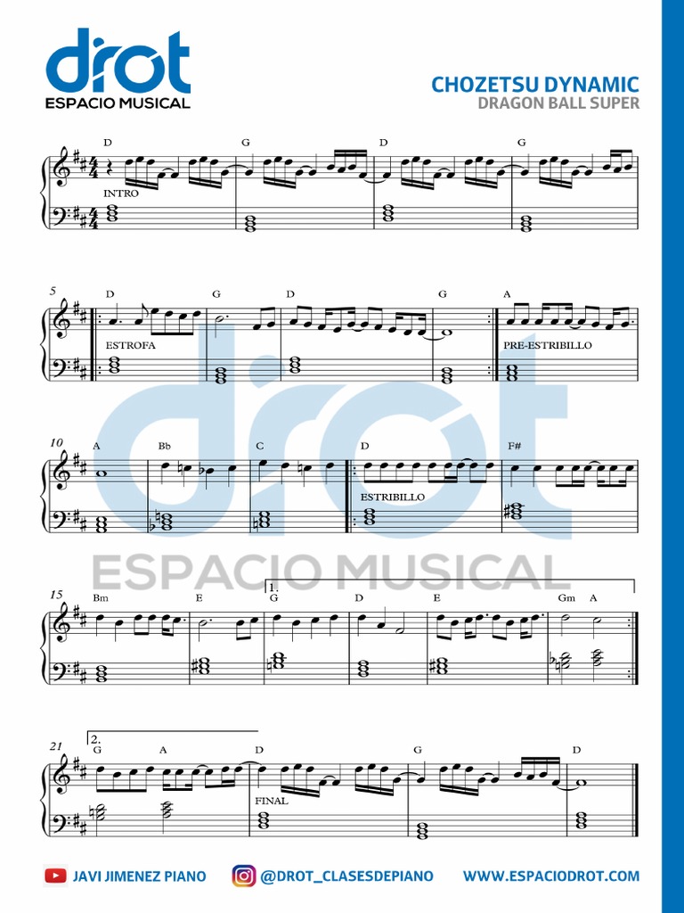 DROT - Chozetsu Dynamic Dragon Ball Super - Partitura Completa | PDF