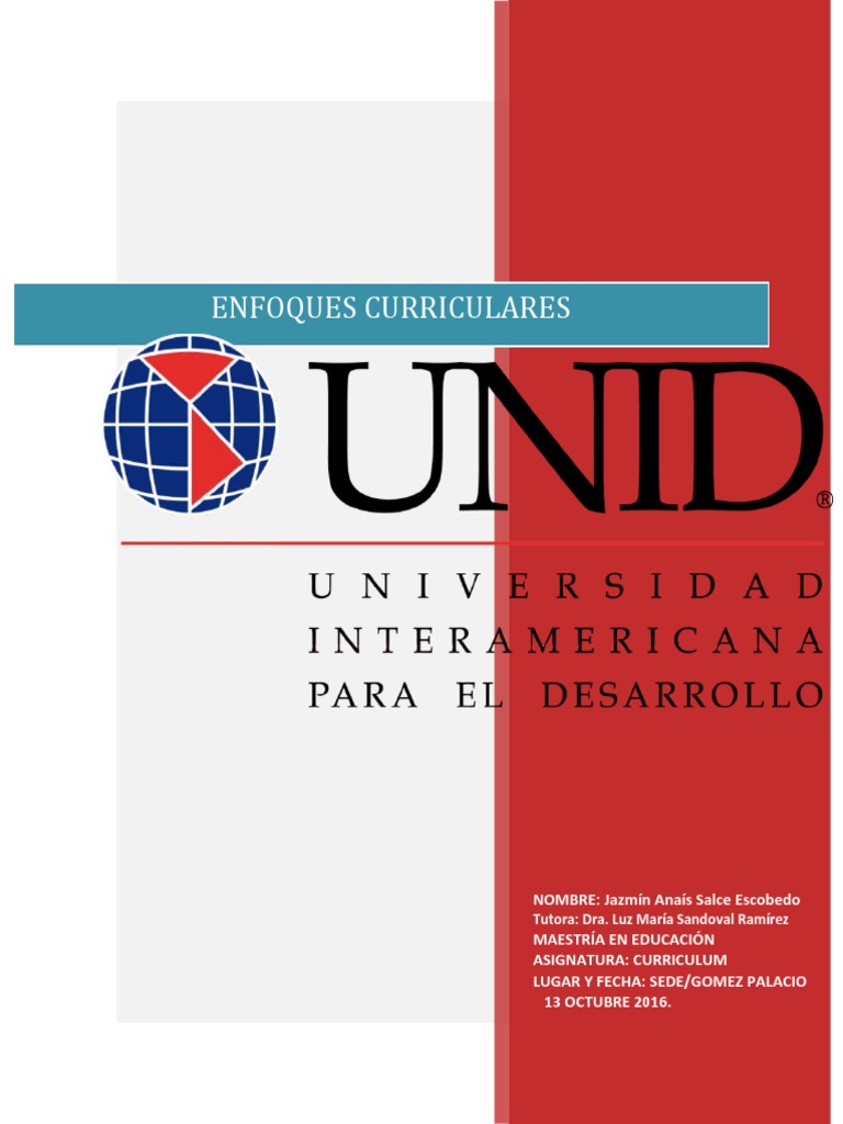 Enfoque Curricular | PDF | Plan de estudios | Constructivismo ...