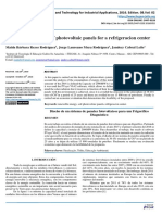 Designing A System of Photovoltaic Panels For A Refrigeracion Center PDF