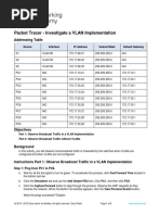 3.2.8 Packet Tracer - Investigate A VLAN Implementation
