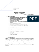 Evaluación Psicodiagnóstica Reporte para Padres PDF