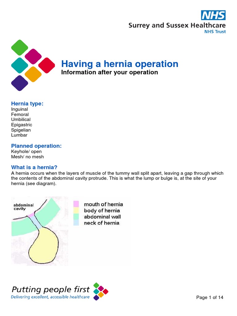 Having A Hernia Operation V2 | PDF | Surgery | Heart