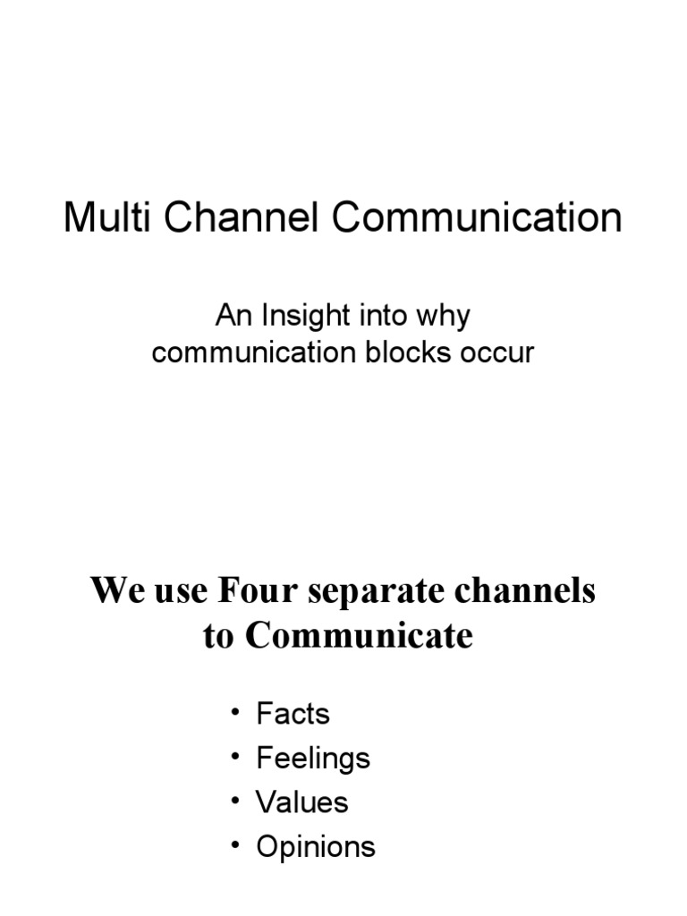 Multi Channel Communication | PDF | Career & Growth