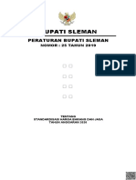 Perbup Sleman Nomor 25 Tahun 2019 TTG SHBJ 2020