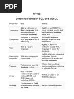 Difference Between SQL and Mysql