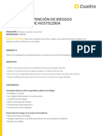 Curso Prevencion Riesgos Sector Hosteleria Cualtis PDF
