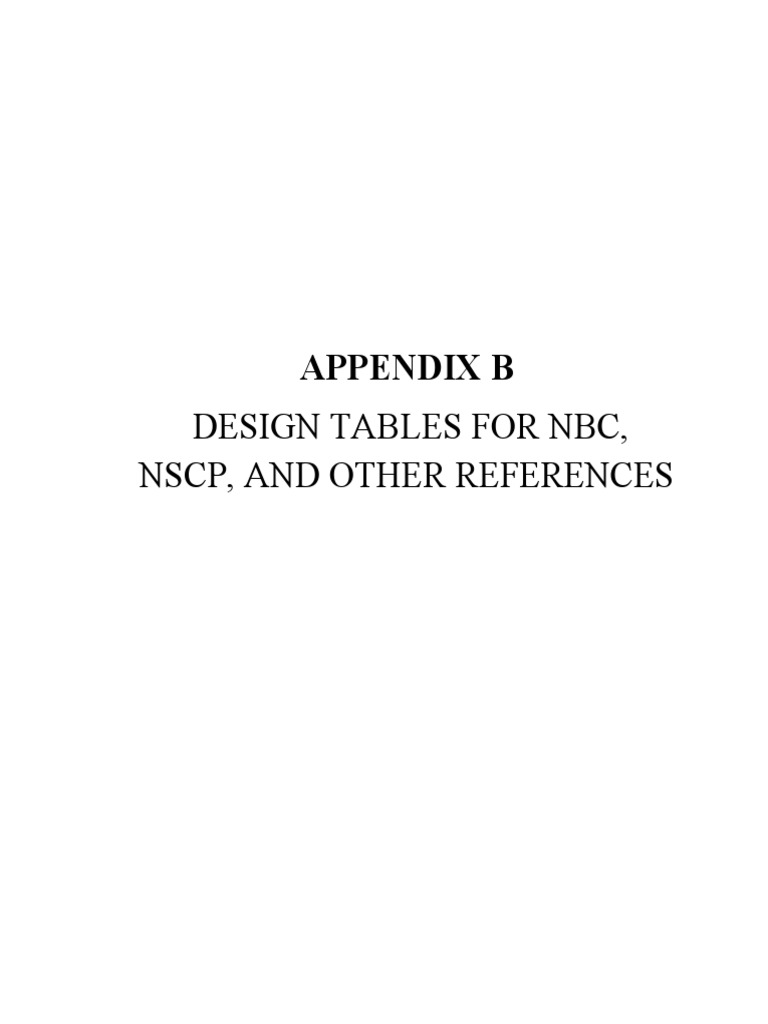 Appendix B (Design Tables) | PDF