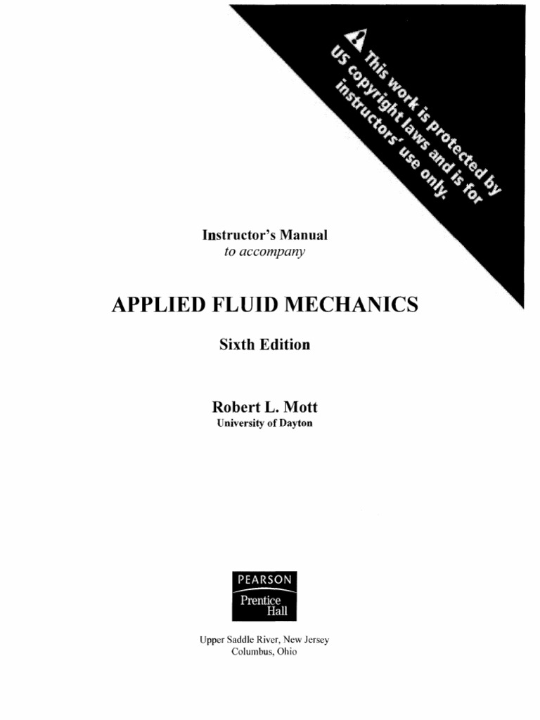 Baixardoc Com Solucionario Mecanica De Fluidos Sexta Edicion Robert L Mott1 1 Pdf Fluid Dynamics Chemical Engineering