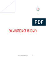 Examination of Abdomen