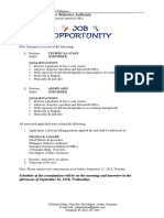 Philippine Statistics Authority: 1. Position: Technical Staff Job Order Qualifications