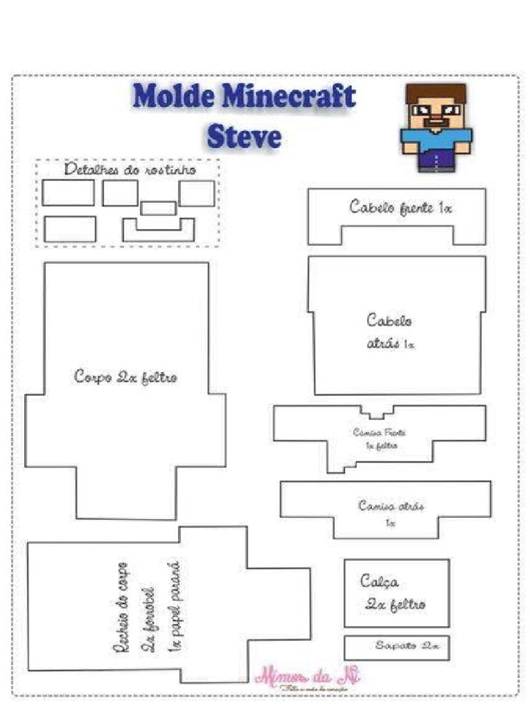 Molde para Muñeco Minecraft | PDF