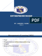 Entrepreneurship: By: Aaron N. Calma