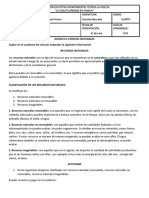 GUÍA 4 Grado Ciencias Recursos Naturales