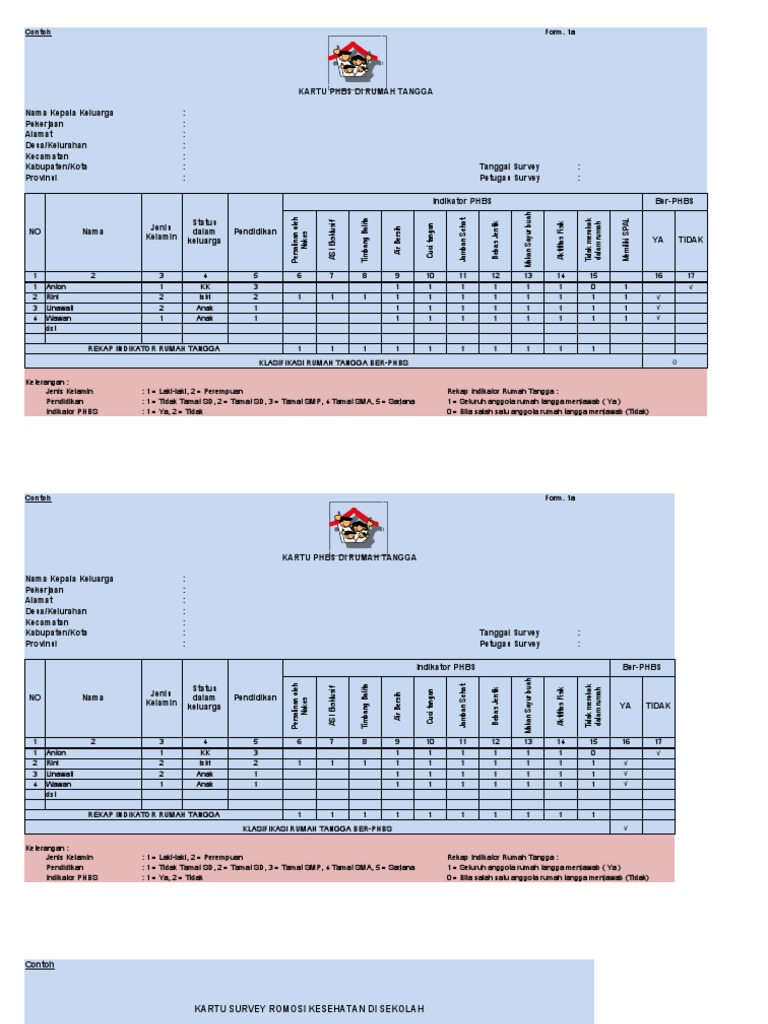 Format Survey Phbs Rumah Tangga Pdf