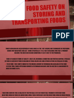 Food Safety On Storing and Transporting Foods